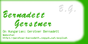 bernadett gerstner business card